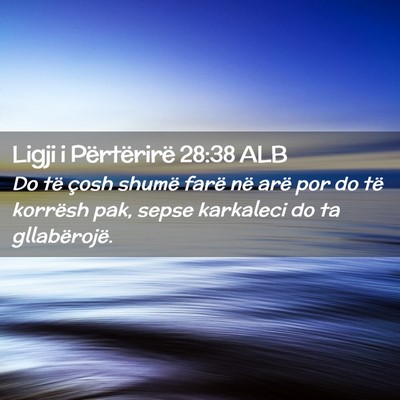 Picture 02 - Ligji i Përtërirë 28:38 ALB - Do të çosh shumë farë në arë por do të - Bible Verse Picture