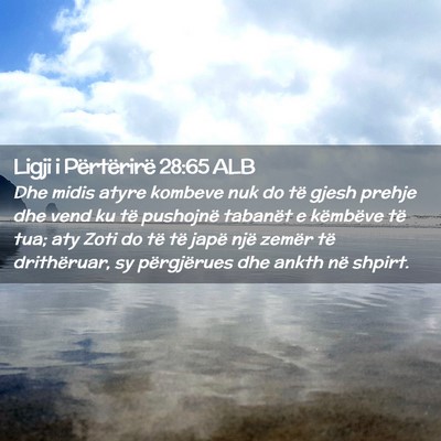 Picture 02 - Ligji i Përtërirë 28:65 ALB - Dhe midis atyre kombeve nuk do të gjesh prehje - Bible Verse Picture