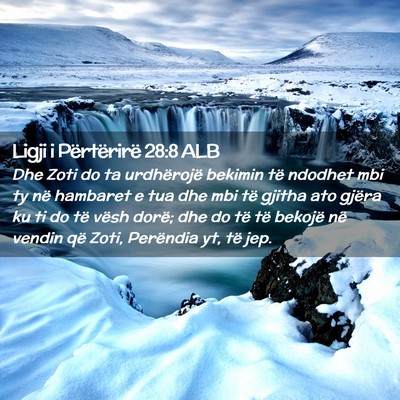 Picture 02 - Ligji i Përtërirë 28:8 ALB - Dhe Zoti do ta urdhërojë bekimin të ndodhet - Bible Verse Picture
