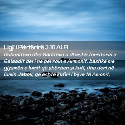 Picture 02 - Ligji i Përtërirë 3:16 ALB - Rubenitëve dhe Gaditëve u dhashë territorin e - Bible Verse Picture