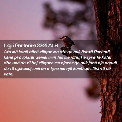 Picture 02 - Ligji i Përtërirë 32:21 ALB - Ata më kanë bërë ziliqar me atë që nuk - Bible Verse Picture
