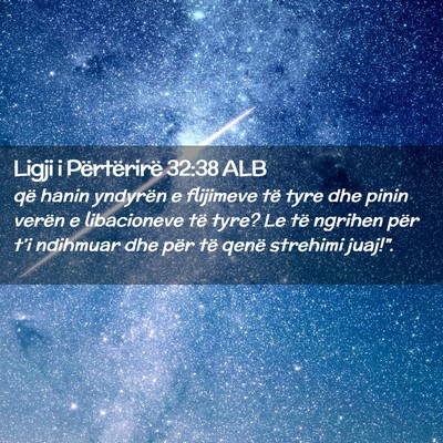 Picture 02 - Ligji i Përtërirë 32:38 ALB - që hanin yndyrën e flijimeve të tyre dhe pinin - Bible Verse Picture