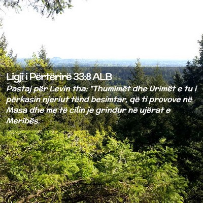 Picture 02 - Ligji i Përtërirë 33:8 ALB - Pastaj për Levin tha: 