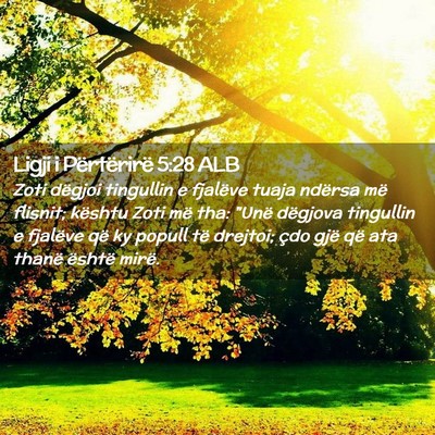 Picture 02 - Ligji i Përtërirë 5:28 ALB - Zoti dëgjoi tingullin e fjalëve tuaja ndërsa - Bible Verse Picture
