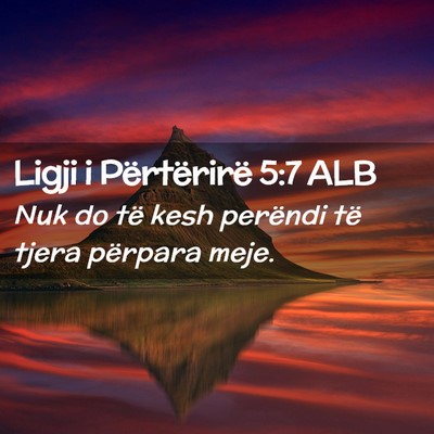 Picture 02 - Ligji i Përtërirë 5:7 ALB - Nuk do të kesh perëndi të tjera përpara - Bible Verse Picture