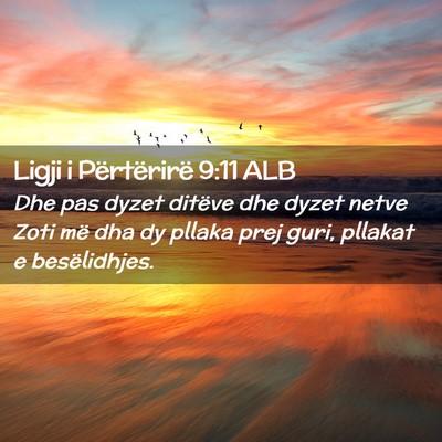 Picture 02 - Ligji i Përtërirë 9:11 ALB - Dhe pas dyzet ditëve dhe dyzet netve Zoti më - Bible Verse Picture