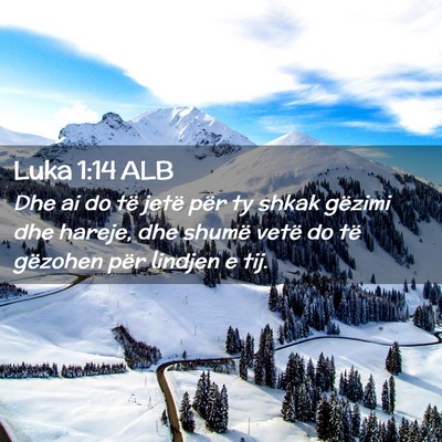 Picture 02 - Luka 1:14 ALB - Dhe ai do të jetë për ty shkak gëzimi dhe - Bible Verse Picture
