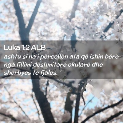 Picture 02 - Luka 1:2 ALB - ashtu si na i përcollën ata që ishin bërë - Bible Verse Picture