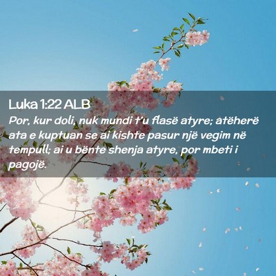 Picture 02 - Luka 1:22 ALB - Por, kur doli, nuk mundi t’u flasë atyre; - Bible Verse Picture