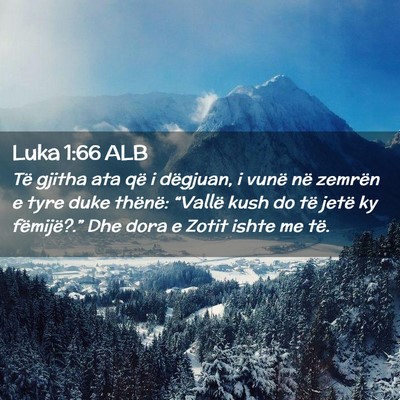 Picture 02 - Luka 1:66 ALB - Të gjitha ata që i dëgjuan, i vunë në - Bible Verse Picture