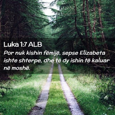 Picture 02 - Luka 1:7 ALB - Por nuk kishin fëmijë, sepse Elizabeta ishte - Bible Verse Picture