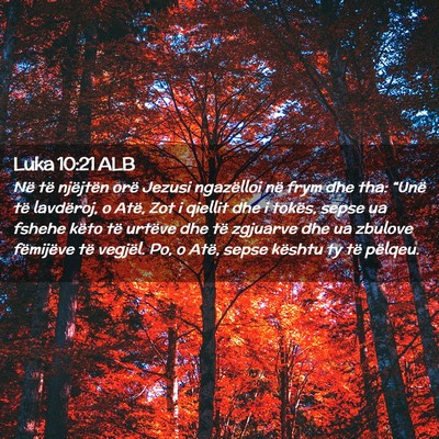 Picture 02 - Luka 10:21 ALB - Në të njëjtën orë Jezusi ngazëlloi në frym - Bible Verse Picture