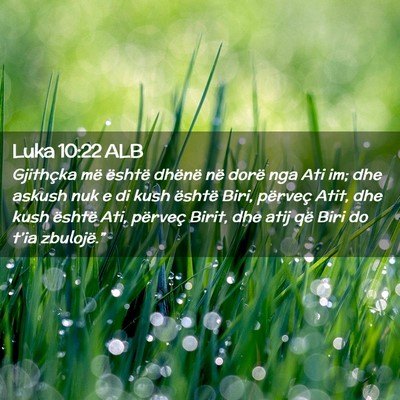 Picture 02 - Luka 10:22 ALB - Gjithçka më është dhënë në dorë nga Ati - Bible Verse Picture