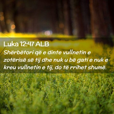 Picture 02 - Luka 12:47 ALB - Shërbëtori që e dinte vullnetin e zotërisë - Bible Verse Picture