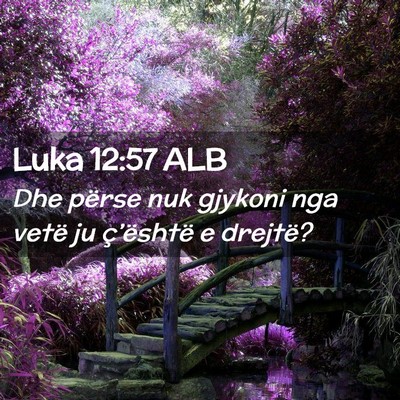 Picture 02 - Luka 12:57 ALB - Dhe përse nuk gjykoni nga vetë ju ç’është - Bible Verse Picture