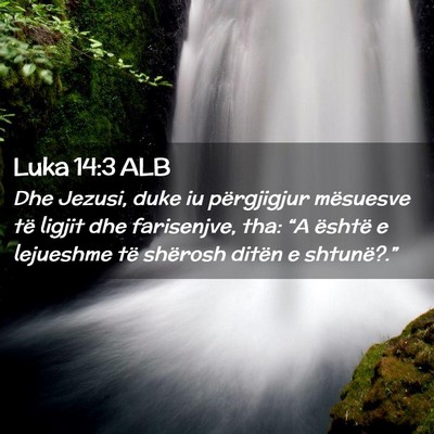 Picture 02 - Luka 14:3 ALB - Dhe Jezusi, duke iu përgjigjur mësuesve të - Bible Verse Picture
