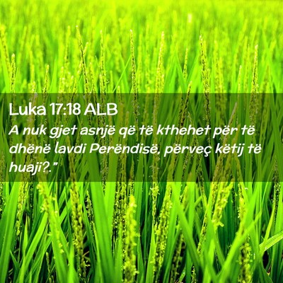 Picture 02 - Luka 17:18 ALB - A nuk gjet asnjë që të kthehet për të - Bible Verse Picture
