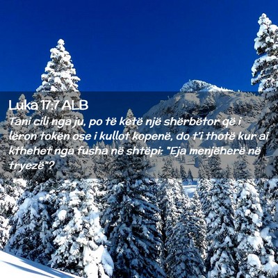 Picture 02 - Luka 17:7 ALB - Tani cili nga ju, po të ketë një shërbëtor - Bible Verse Picture