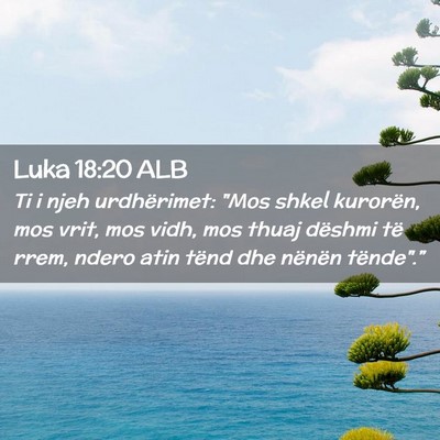 Picture 02 - Luka 18:20 ALB - Ti i njeh urdhërimet: 