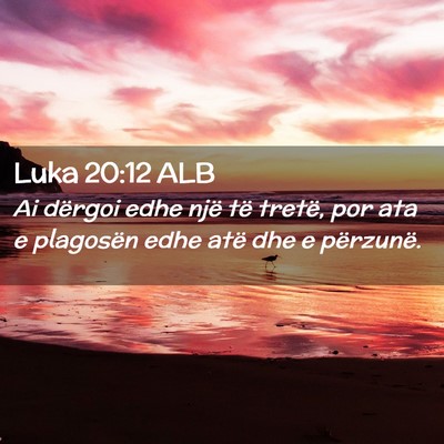 Picture 02 - Luka 20:12 ALB - Ai dërgoi edhe një të tretë, por ata e - Bible Verse Picture