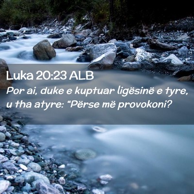 Picture 02 - Luka 20:23 ALB - Por ai, duke e kuptuar ligësinë e tyre, u tha - Bible Verse Picture