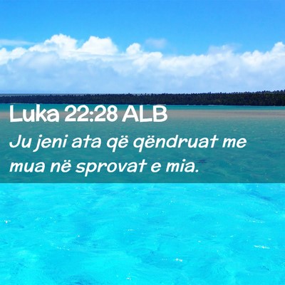 Picture 02 - Luka 22:28 ALB - Ju jeni ata që qëndruat me mua në sprovat e - Bible Verse Picture