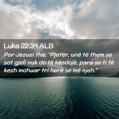 Picture 02 - Luka 22:34 ALB - Por Jezusi tha: “Pjetër, unë të them se sot - Bible Verse Picture