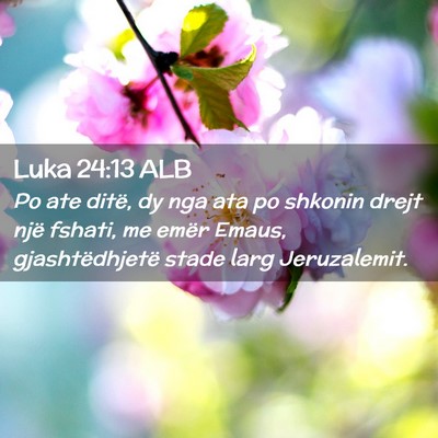 Picture 02 - Luka 24:13 ALB - Po ate ditë, dy nga ata po shkonin drejt një - Bible Verse Picture