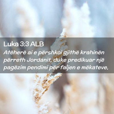Picture 02 - Luka 3:3 ALB - Atëherë ai e përshkoi gjithë krahinën - Bible Verse Picture