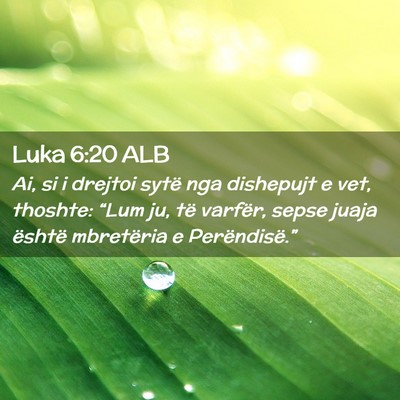 Picture 02 - Luka 6:20 ALB - Ai, si i drejtoi sytë nga dishepujt e vet, - Bible Verse Picture