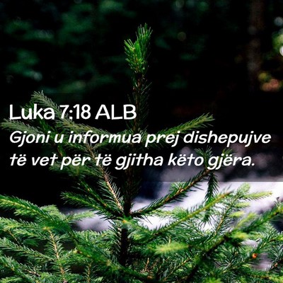 Picture 02 - Luka 7:18 ALB - Gjoni u informua prej dishepujve të vet për të - Bible Verse Picture