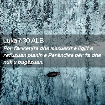Picture 02 - Luka 7:30 ALB - Por farisenjtë dhe mësuesit e ligjit e refuzuan - Bible Verse Picture