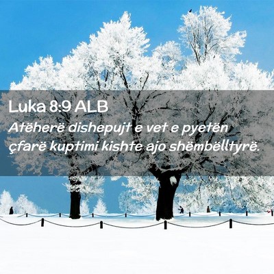 Picture 02 - Luka 8:9 ALB - Atëherë dishepujt e vet e pyetën çfarë - Bible Verse Picture