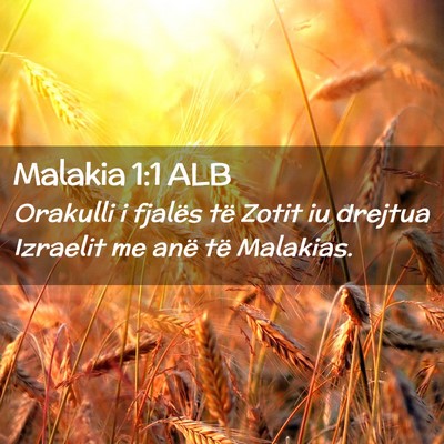 Picture 02 - Malakia 1:1 ALB - Orakulli i fjalës të Zotit iu drejtua Izraelit - Bible Verse Picture