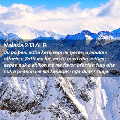 Picture 02 - Malakia 2:13 ALB - Ju po bëni edhe këtë veprim tjetër: e mbuloni - Bible Verse Picture