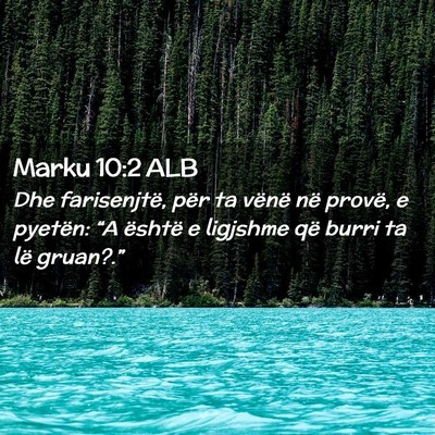 Picture 02 - Marku 10:2 ALB - Dhe farisenjtë, për ta vënë në provë, e - Bible Verse Picture