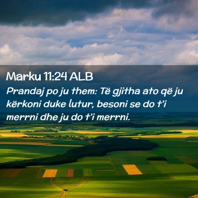 Picture 02 - Marku 11:24 ALB - Prandaj po ju them: Të gjitha ato që ju - Bible Verse Picture