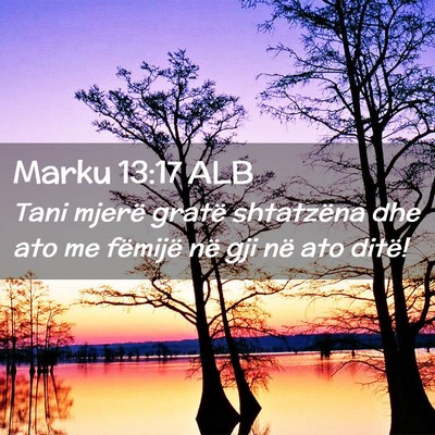 Picture 02 - Marku 13:17 ALB - Tani mjerë gratë shtatzëna dhe ato me fëmijë - Bible Verse Picture
