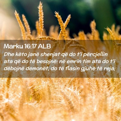 Picture 02 - Marku 16:17 ALB - Dhe këto janë shenjat që do t’i përcjellin - Bible Verse Picture