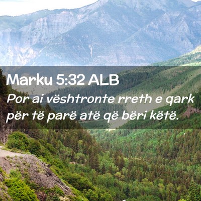 Picture 02 - Marku 5:32 ALB - Por ai vështronte rreth e qark për të parë - Bible Verse Picture