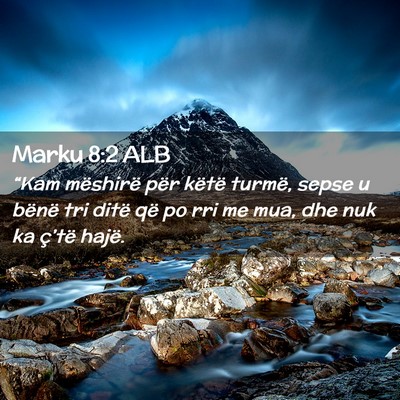 Picture 02 - Marku 8:2 ALB - “Kam mëshirë për këtë turmë, sepse u - Bible Verse Picture