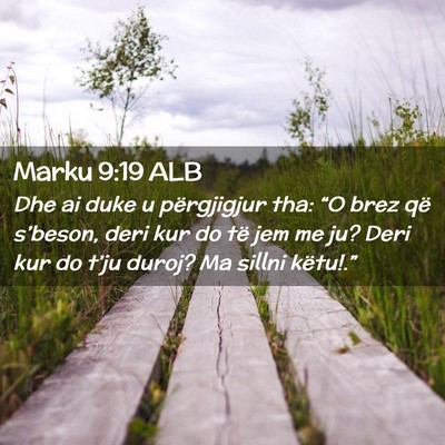Picture 02 - Marku 9:19 ALB - Dhe ai duke u përgjigjur tha: “O brez që - Bible Verse Picture