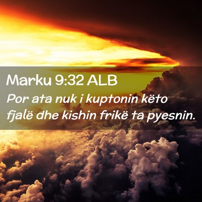 Picture 02 - Marku 9:32 ALB - Por ata nuk i kuptonin këto fjalë dhe kishin - Bible Verse Picture