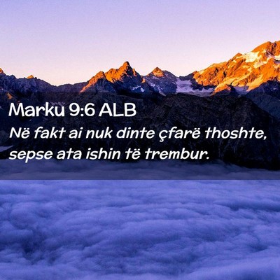 Picture 02 - Marku 9:6 ALB - Në fakt ai nuk dinte çfarë thoshte, sepse ata - Bible Verse Picture