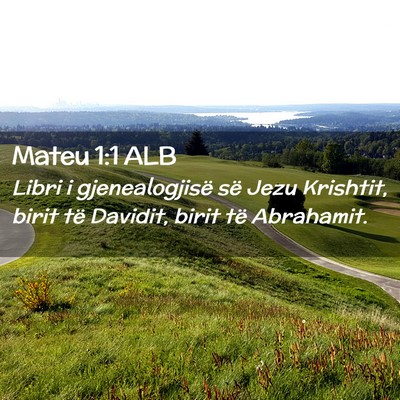 Picture 02 - Mateu 1:1 ALB - Libri i gjenealogjisë së Jezu Krishtit, birit - Bible Verse Picture