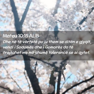 Picture 02 - Mateu 10:15 ALB - Dhe në të vërtetë po ju them se ditën e - Bible Verse Picture