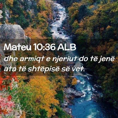 Picture 02 - Mateu 10:36 ALB - dhe armiqt e njeriut do të jenë ata të - Bible Verse Picture