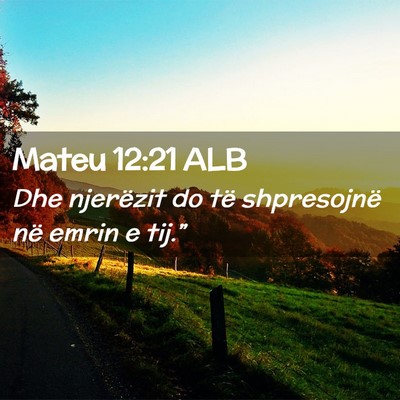 Picture 02 - Mateu 12:21 ALB - Dhe njerëzit do të shpresojnë në emrin e - Bible Verse Picture