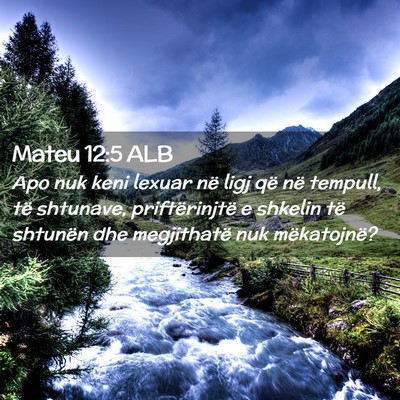 Picture 02 - Mateu 12:5 ALB - Apo nuk keni lexuar në ligj që në tempull, të - Bible Verse Picture