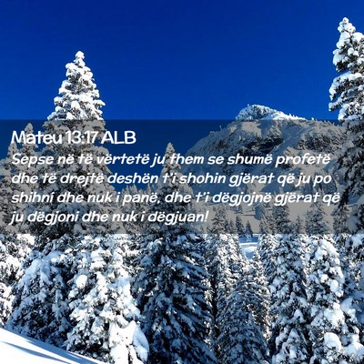 Picture 02 - Mateu 13:17 ALB - Sepse në të vërtetë ju them se shumë - Bible Verse Picture